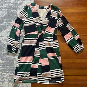 Deep V Neck Mini Dress